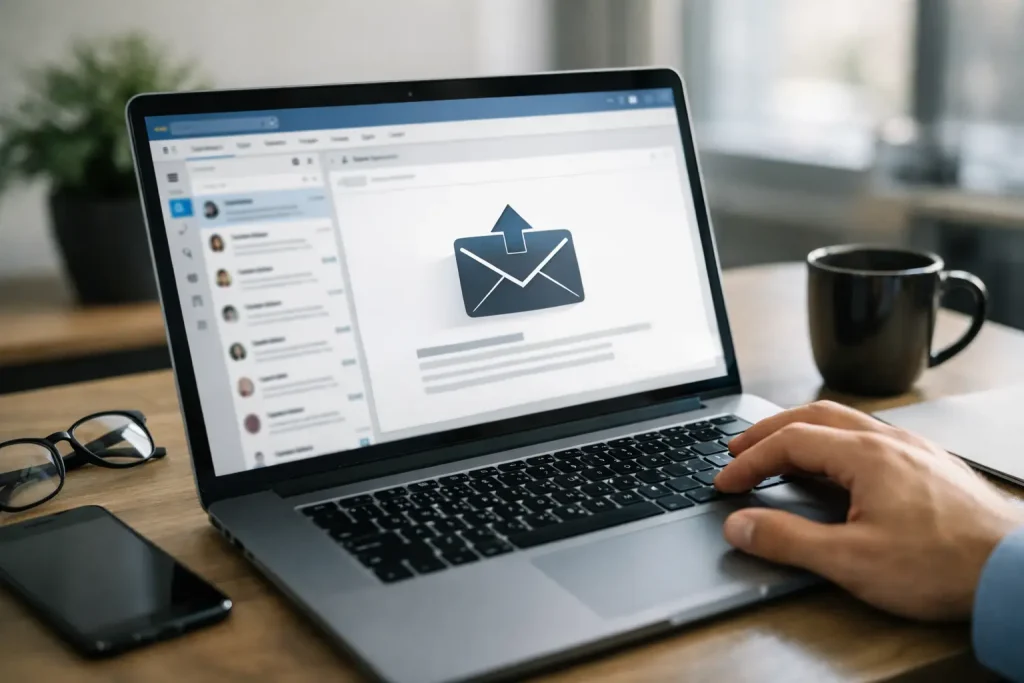 Пример за възстановен фирмен имейл в Outlook